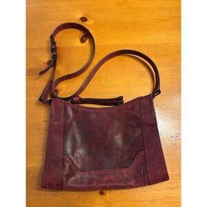 Frye Burgundy Leather Crossbody Shoulder Bag Purse